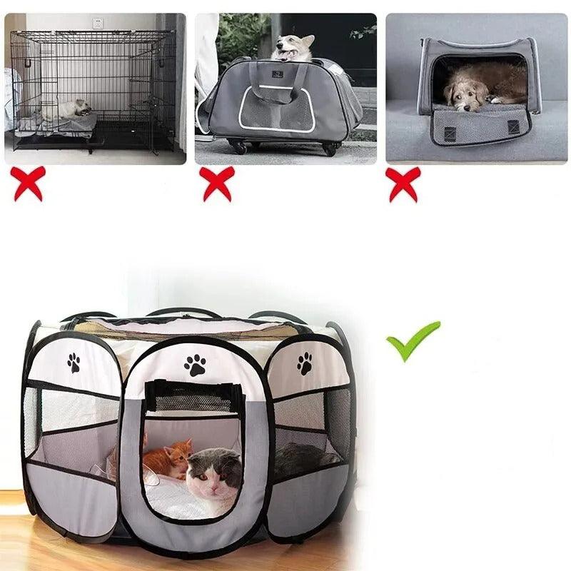 Tenda portátil dobrável para animais de estimação - DescontosCentral